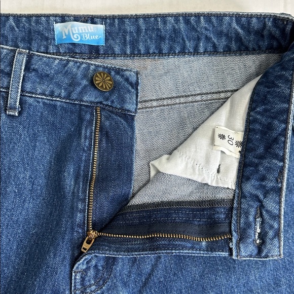 Show Me Your MuMu Brooklyn High Waist Sapphire Wash Womens Size 30 Distressed - Picture 5 of 13